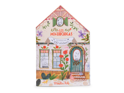 Coloring Book house with stickers - Djeco - Les Minouchkas