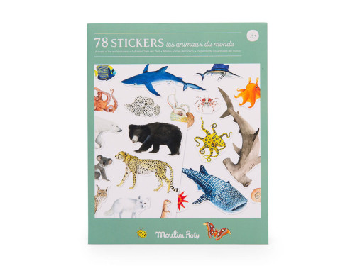 Set of stickers Les Rosalies - Moulin Roty - Animals of the world
