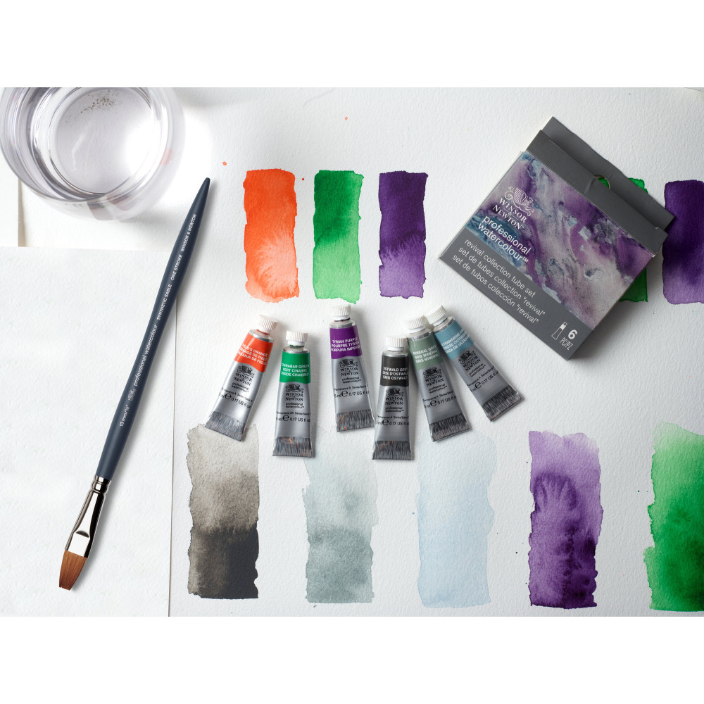 Zestaw farb akwarelowych Professional Revival - Winsor & Newton - 6 kolorów x 5 ml