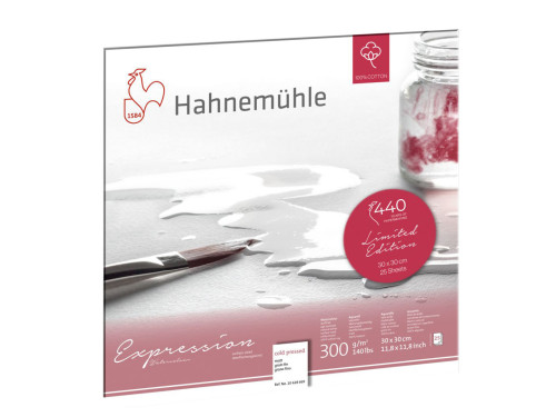 Expression Watercolour paper pad - Hahnemühle - 30 x 30 cm, 300 g, 25 sheets