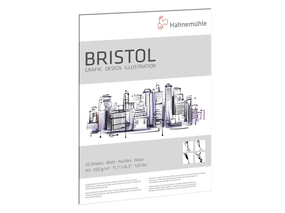 Blok do markerów Bristol - Hahnemühle - A3, 250 g, 20 ark.