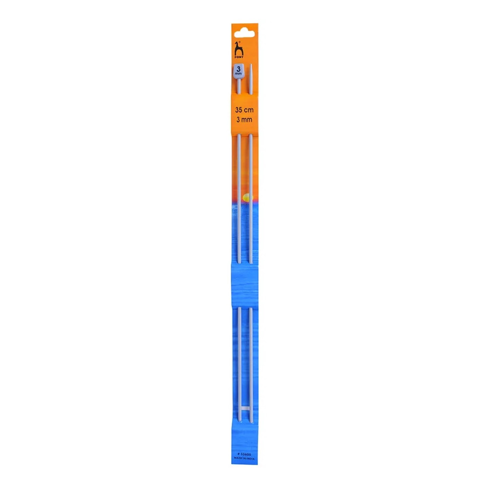 Teflon-coated knitting needles - Pony - 3 mm, 35 cm