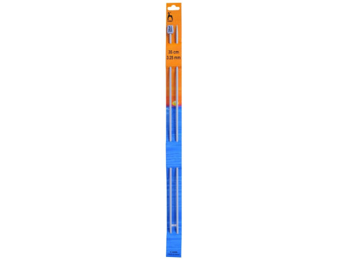 Teflon-coated knitting needles - Pony - 3,25 mm, 35 cm