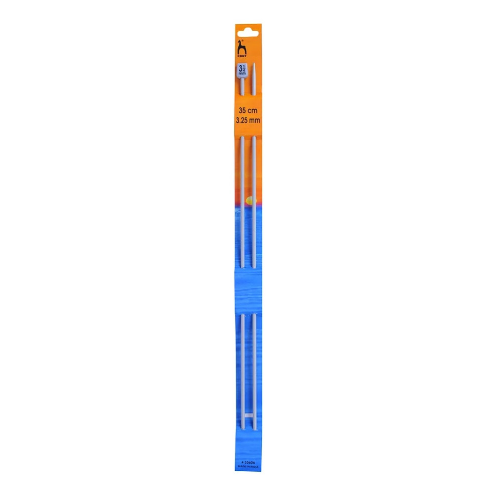 Teflon-coated knitting needles - Pony - 3,25 mm, 35 cm