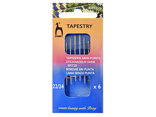 Set of tapestry needles - Pony - size 22-24, 6 pcs.