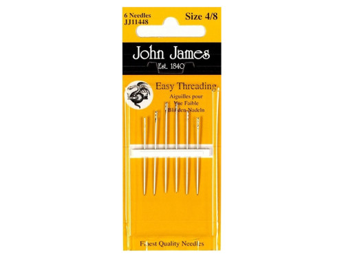 Set of self-threading needles - John James - size 4-8, 6 pcs.