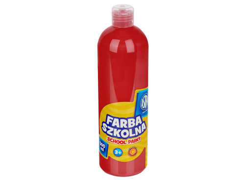 Farba szkolna plakatowa - Astra - czerwona, 500 ml
