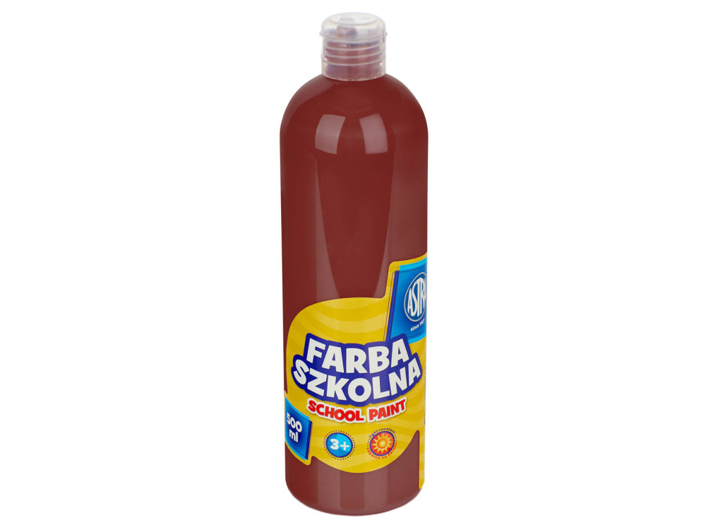 Farba szkolna plakatowa - Astra - brązowa, 500 ml
