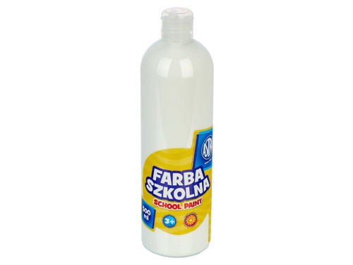 Farba szkolna plakatowa - Astra - biała, 500 ml