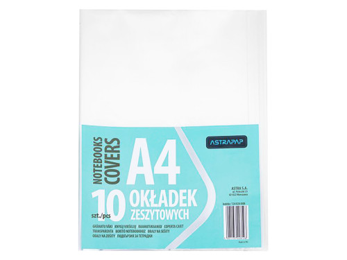 Okładki na zeszyty A4 - Astra - przezroczyste, 10 szt.