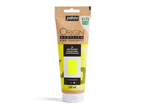 Origin Acrylics acrylic paint - Pébéo - 46, Fluorescent Yellow, 120 ml