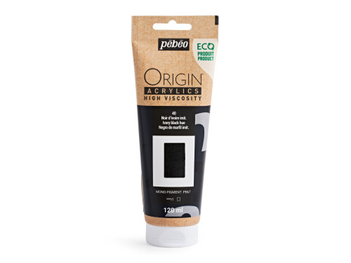 Farba akrylowa Origin Acrylics - Pébéo - 40, Ivory Black Hue, 120 ml