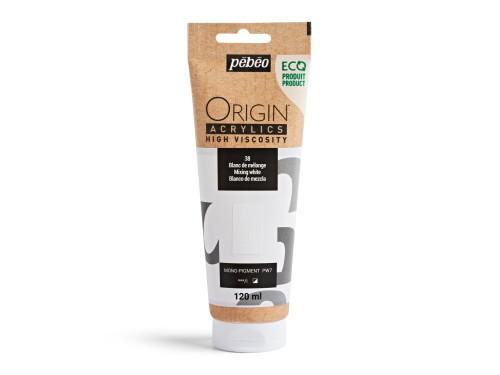 Farba akrylowa Origin Acrylics - Pébéo - 38, Mixing White, 120 ml