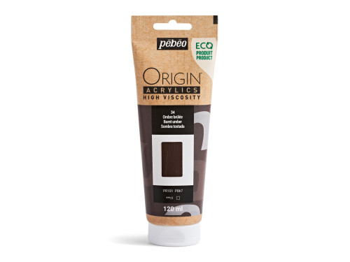 Origin Acrylics acrylic paint - Pébéo - 34, Burnt Umber, 120 ml