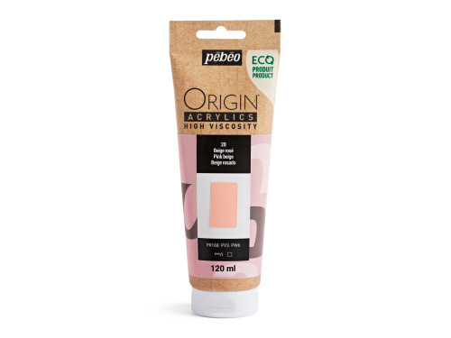 Origin Acrylics acrylic paint - Pébéo - 28, Pink Beige, 120 ml