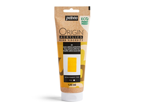 Origin Acrylics acrylic paint - Pébéo - 04, Deep Cadmium Yellow Hue, 120 ml