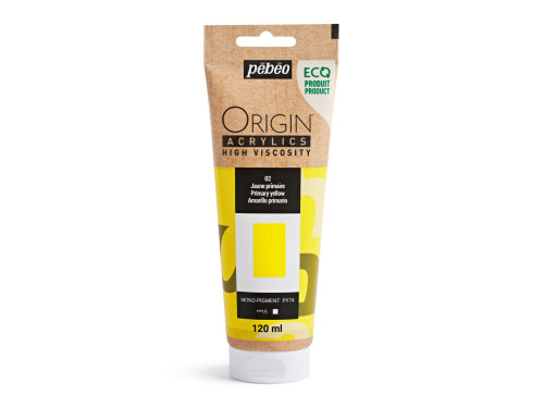 Farba akrylowa Origin Acrylics - Pébéo - 02, Primary Yellow, 120 ml