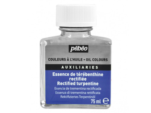 Rectified turpentine for oil paints - Pébéo - 75 ml