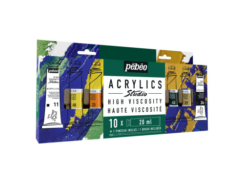 Set of acrylic paints Acrylics Studio - Pébéo - 10 x 20 ml