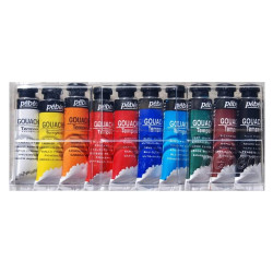 Set of Gouache Tempera paints - Pébéo - 10 x 10 ml