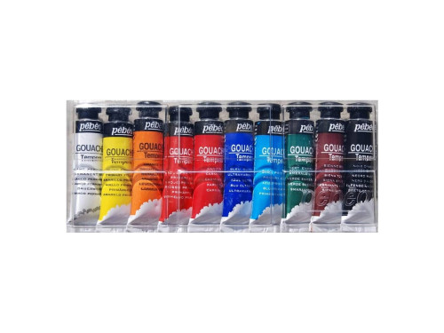 Set of Gouache Tempera paints - Pébéo - 10 x 10 ml