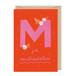 Greeting card 12 x 17 cm - Cudowianki - M jak małżeństwo