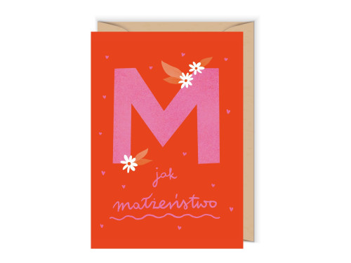 Greeting card 12 x 17 cm - Cudowianki - M jak małżeństwo