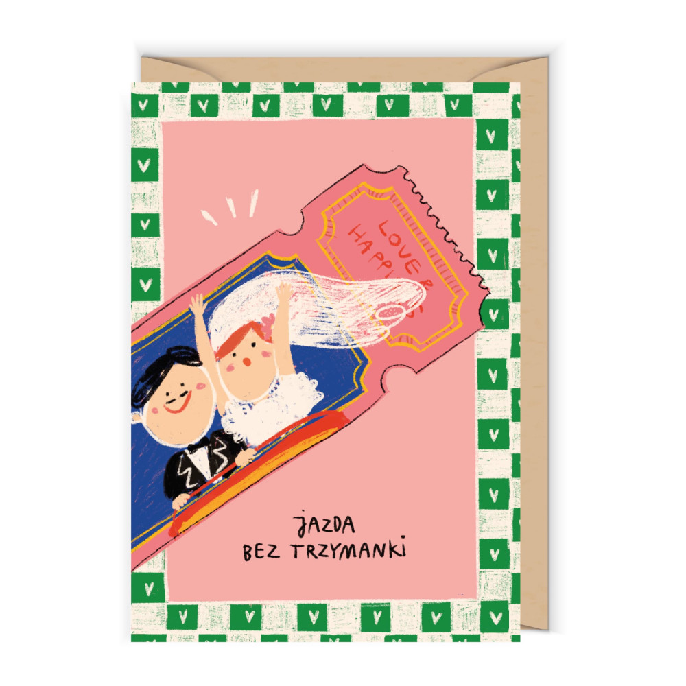 Greeting card 12 x 17 cm - Cudowianki - Jazda bez trzymanki
