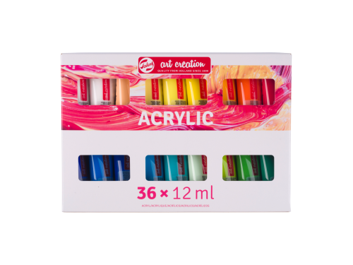 Zestaw farb akrylowych - Talens Art Creation - 36 kolorów x 12 ml