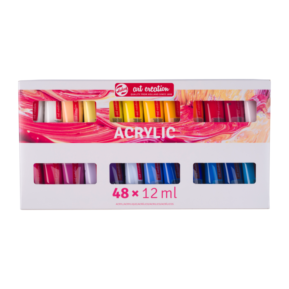 Zestaw farb akrylowych - Talens Art Creation - 48 kolorów x 12 ml