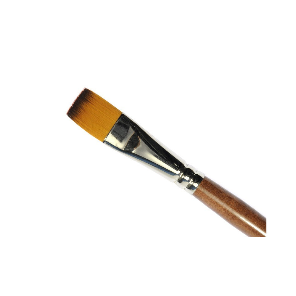 Flat, synthetic, 1001F series brush - Renesans - long handle, no. 0