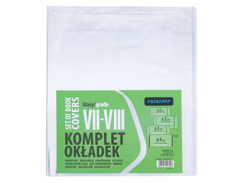 Notebooks covers VII-VIII grade - Astra - transparent, 10 pcs.