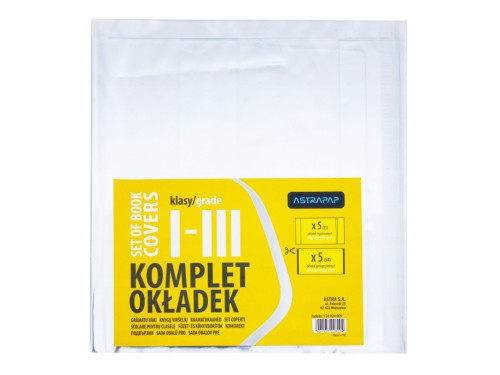 Notebooks covers I-III grade - Astra - transparent, 10 pcs.