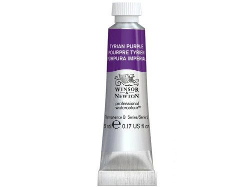 Farba akwarelowa Professional Watercolour - Winsor & Newton - Tyrian Purple, 5 ml