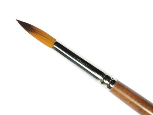 Round, synthetic, 1001R series brush - Renesans - long handle, no. 3/0