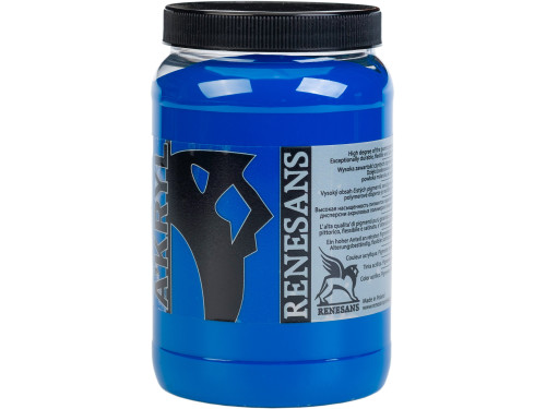 Acrylic A'kryl paint - Renesans - 20, phthalo blue, 500 ml