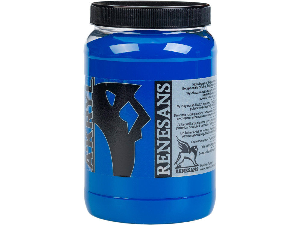 Acrylic A'kryl paint - Renesans - 20, phthalo blue, 500 ml