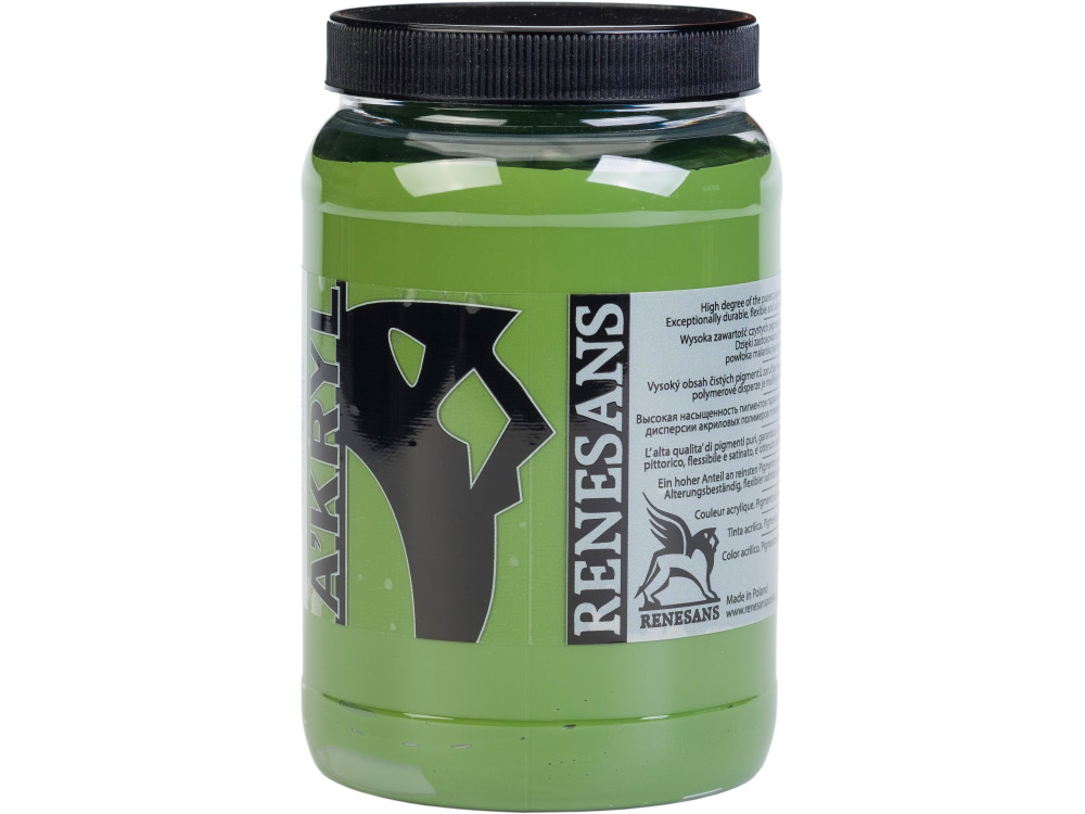 Acrylic A'kryl paint - Renesans - 17, chrome green, 500 ml