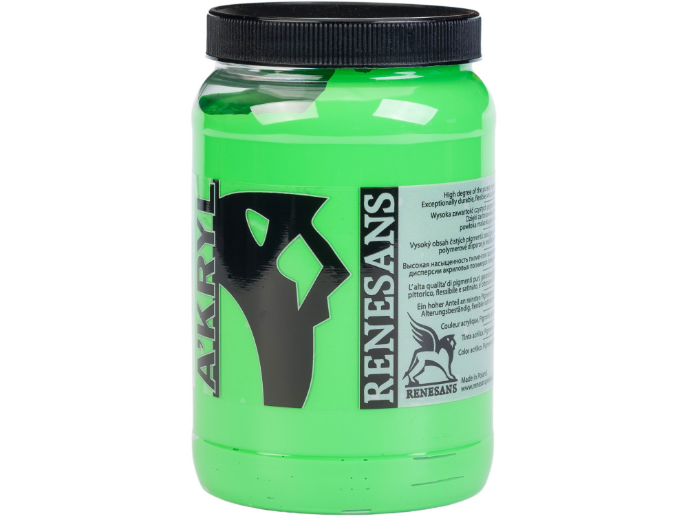 Acrylic A'kryl paint - Renesans - 14, bright green, 500 ml