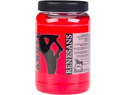 Acrylic A'kryl paint - Renesans - 09, bright red, 500 ml