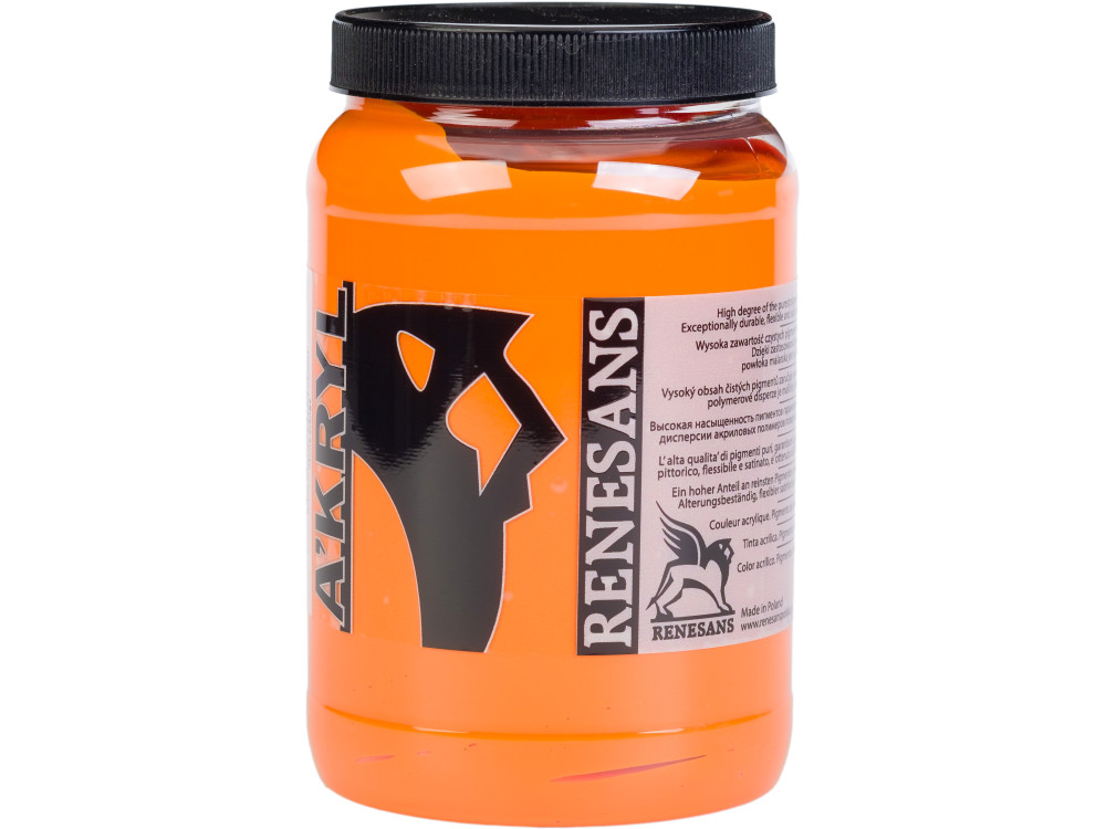 Farba akrylowa A'kryl - Renesans - 07, żółć pomarańczowa, 500 ml