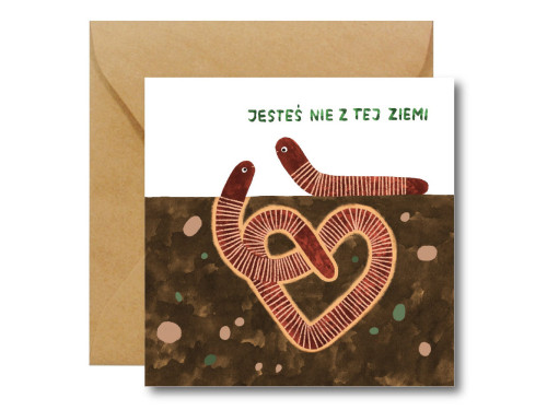 Greeting card - Hi Little - Nie z tej ziemi, 14,5 x 14,5 cm