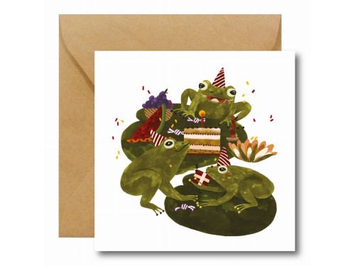 Greeting card - Hi Little - Czas na żabawę, 14,5 x 14,5 cm