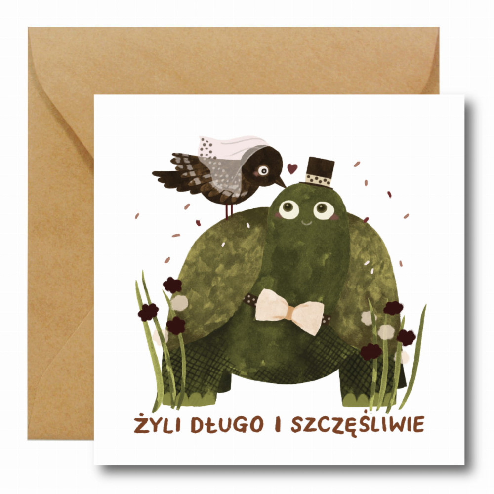 Kartka okolicznościowa - Hi Little - Żyli długo i szczęśliwie