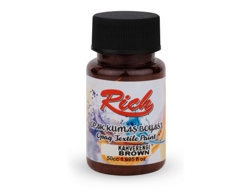 Fabric paint Opaque - Rich - Brown, 50 ml