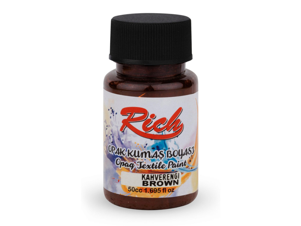 Fabric paint Opaque - Rich - Brown, 50 ml