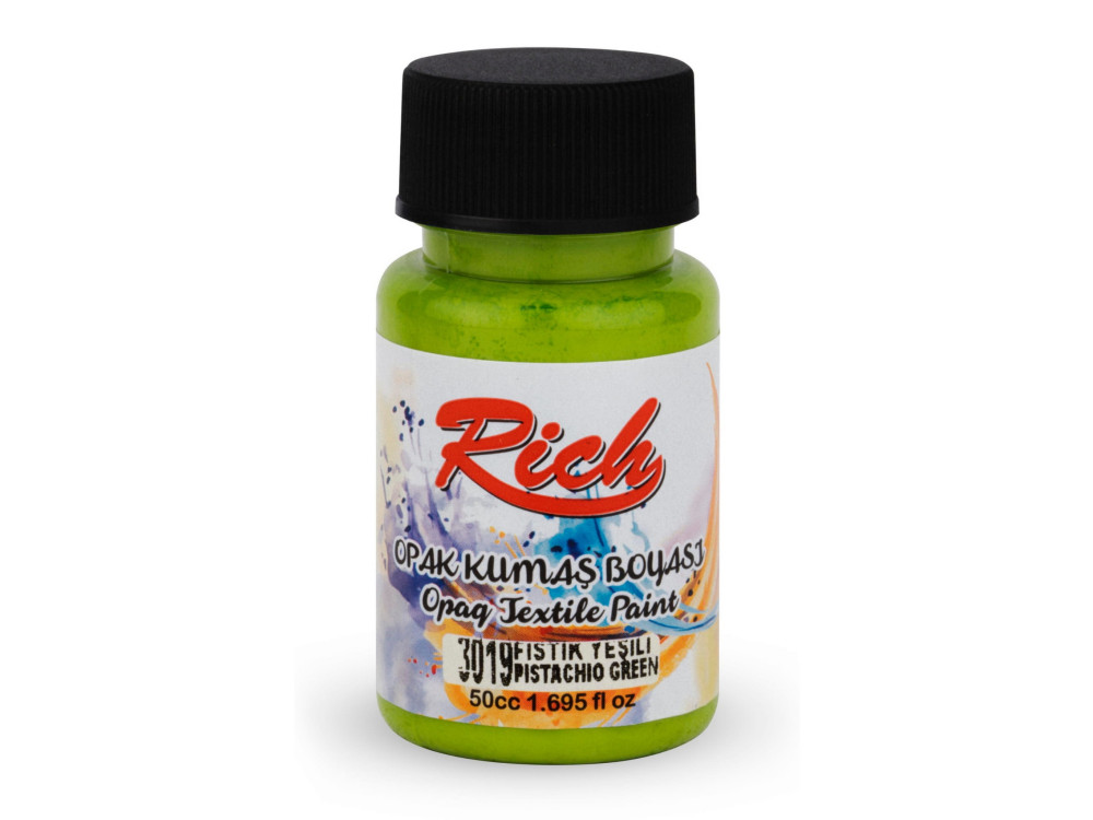 Farba do tkanin Opaque - Rich - Pistachio Green, 50 ml