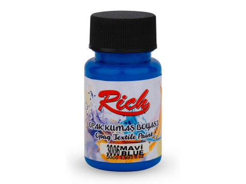 Farba do tkanin Opaque - Rich - Blue, 50 ml