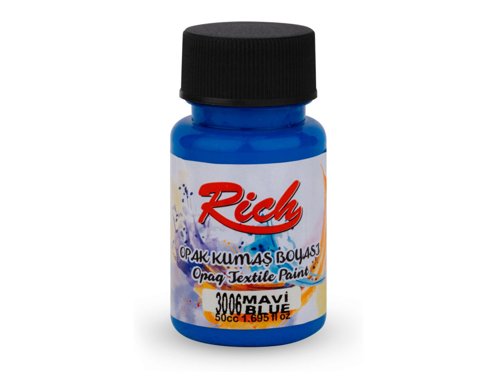 Fabric paint Opaque - Rich - Blue, 50 ml