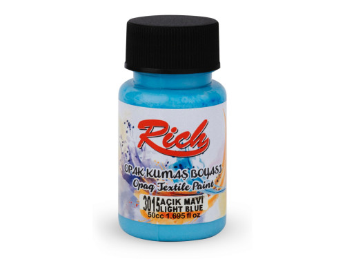 Fabric paint Opaque - Rich - Light Blue, 50 ml
